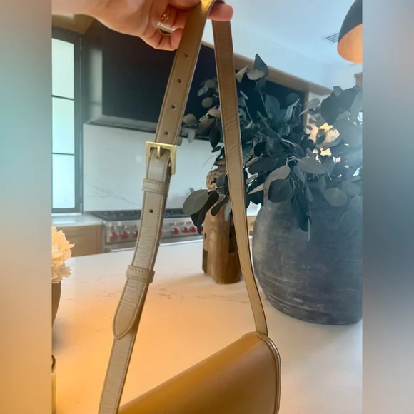 YSL Bags | YSL Calfskin Monogram Solferino Med Tan Crossbody Bag | Disco Color - Picture 8 of 16